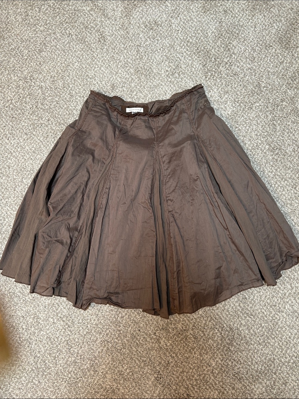 Abercrombie Cocoa Brown Full Flared Skirt Small
